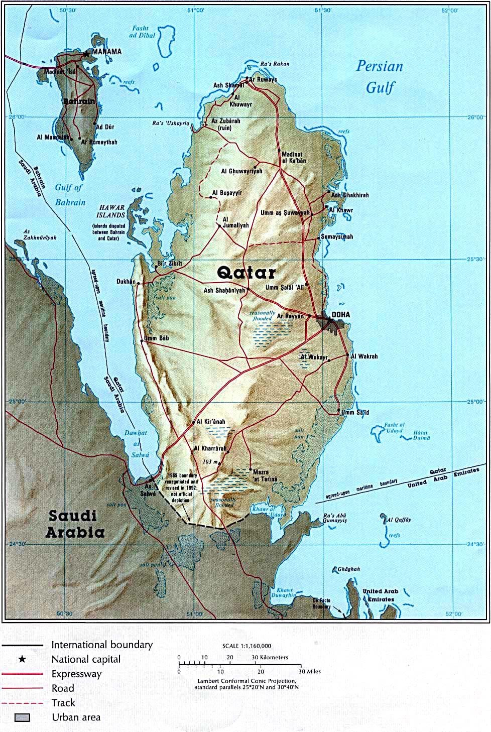 Mapa kataru fizički