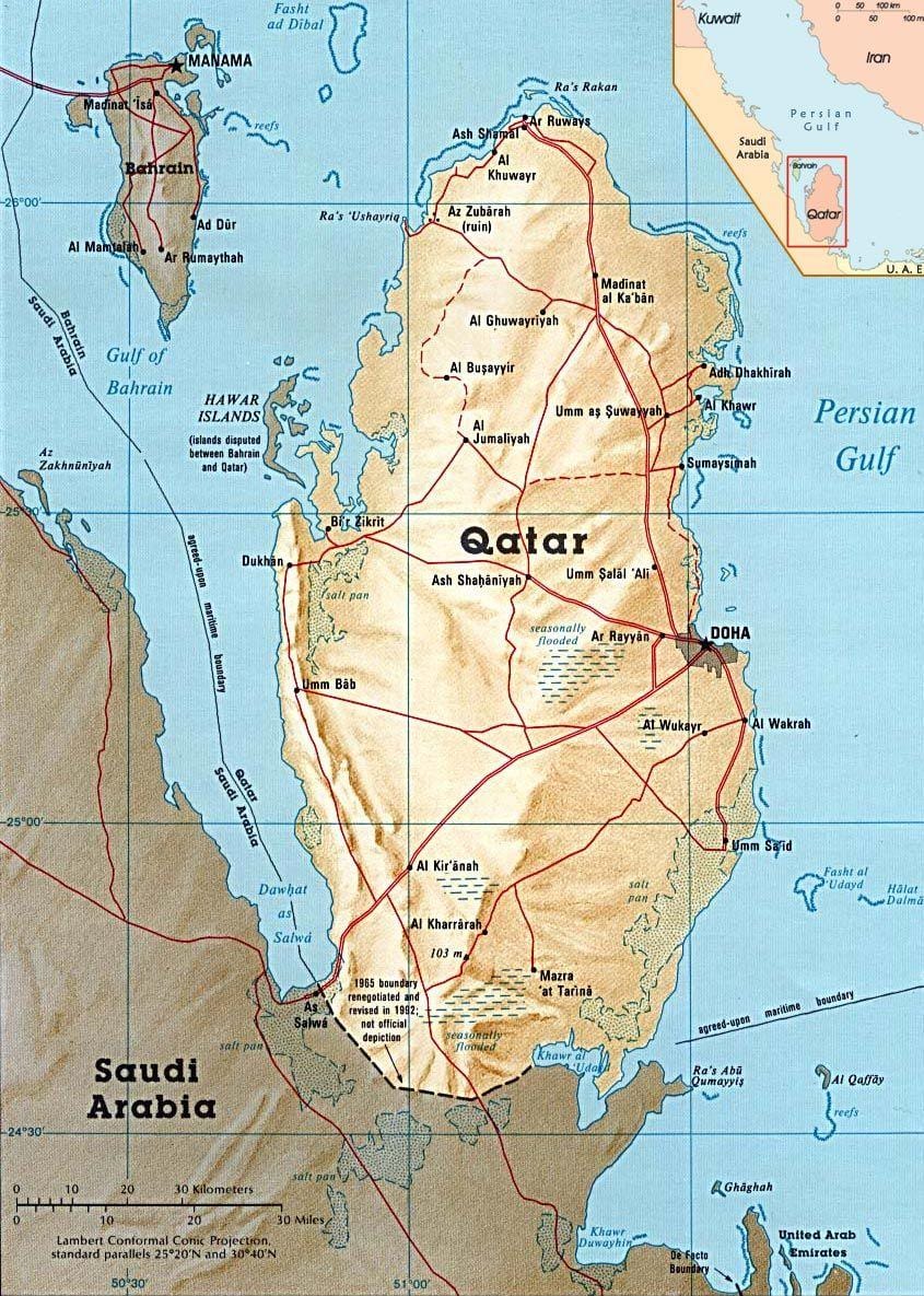 Mapa kataru ostrvima 