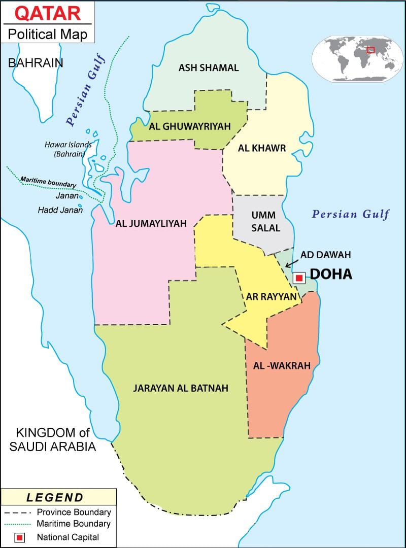 mapa kataru regionu